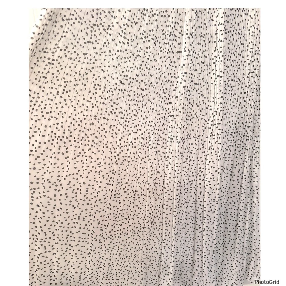 WD.NY White & Black Pleated Polka Dot Midi Skirt Medium - Picture 4 of 4